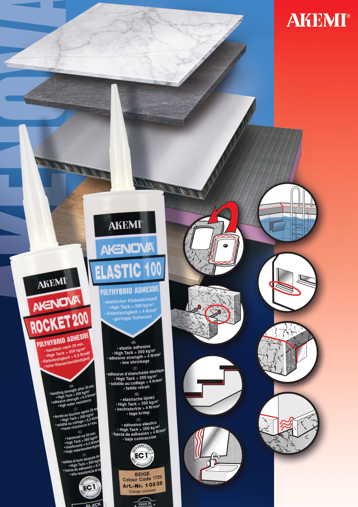 akenova rocket 200 y akenova elastic 100.